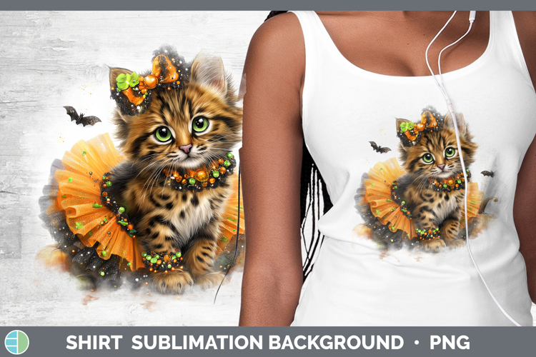 Wild Cats Halloween Pampas Cat Shirt Sublimation Background