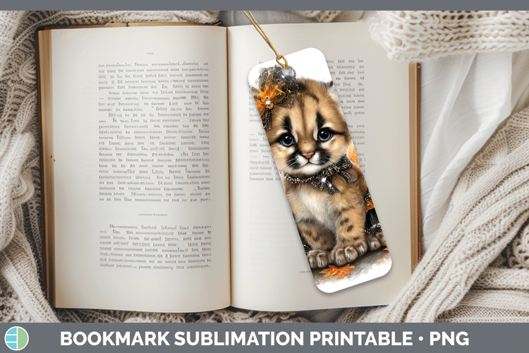 Wild Cats Halloween Puma Concolor Bookmark Sublimation Print