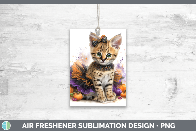 Wild Cats Halloween Serval Air Freshener Sublimation Car Fre