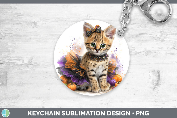 GorgeousWild Cats Halloween Keychain design.
