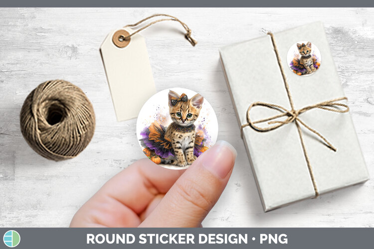 GorgeousWild Cats Halloween Stickers design.
