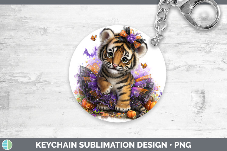 GorgeousWild Cats Halloween Keychain design.