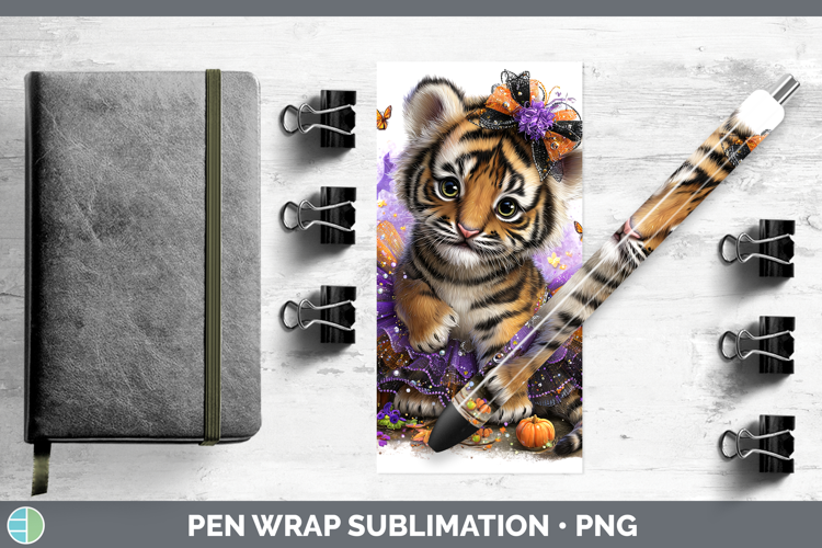 Wild Cats Halloween Tiger Pen Wrap Sublimation Pen Designs