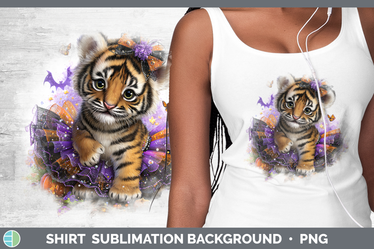 Wild Cats Halloween Tiger Shirt Sublimation Background Desig