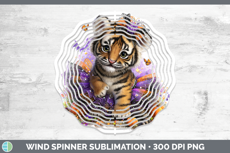 Wild Cats Halloween Tiger Wind Spinner Sublimation Spinner D