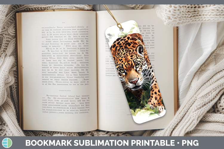 Wild Cats Jaguar Bookmark Sublimation Printable Designs