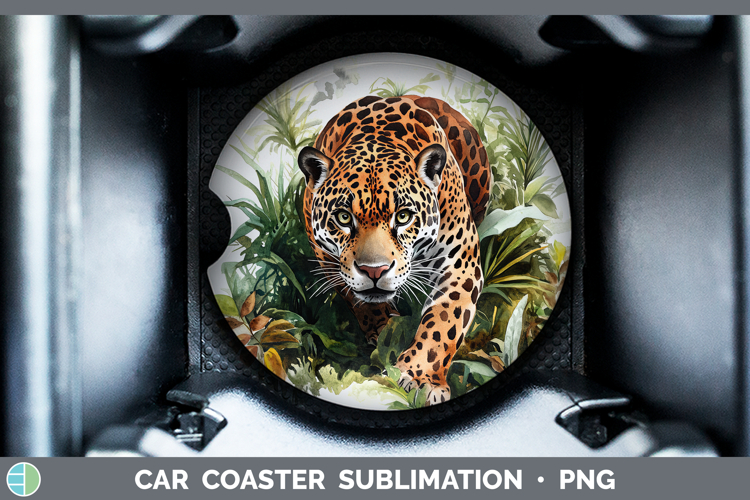 Wild Cats Jaguar Car Coaster Sublimation Designs
