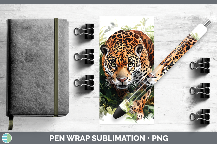 Wild Cats Jaguar Pen Wrap Sublimation Pen Designs