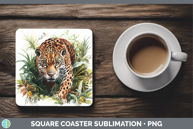 Wild Cats Jaguar Square Coaster Sublimation Coaster Designs