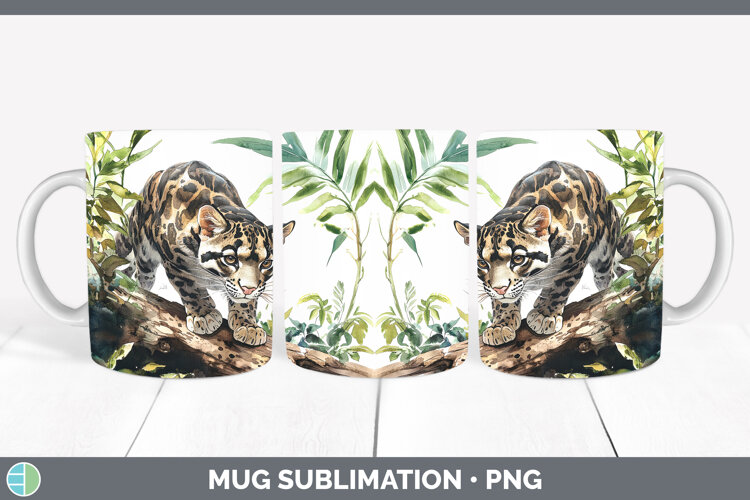 GorgeousWild Cats Mug Wrap design.