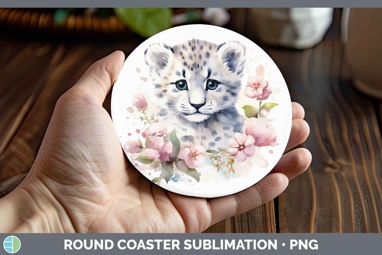 GorgeousWild Cats Round Coaster design.