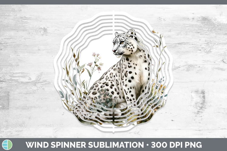 Wild Cats Leopard Snow Wind Spinner Sublimation Spinner Desi