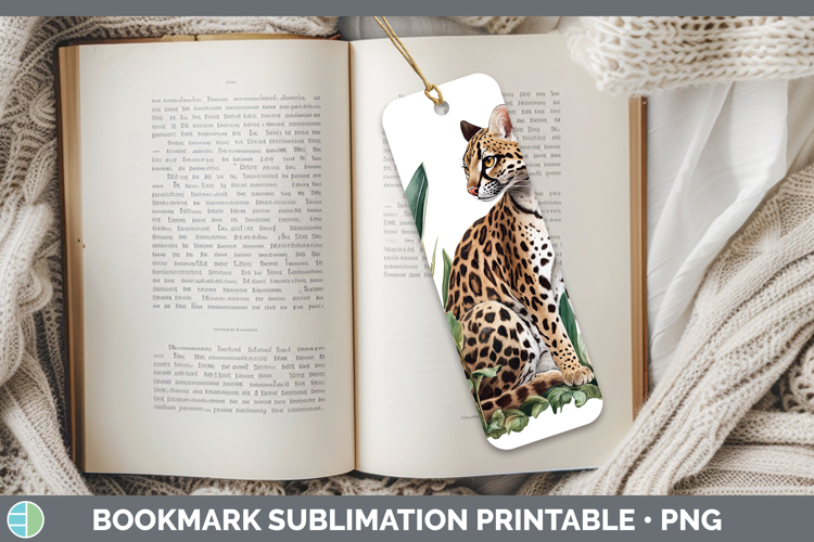 Wild Cats Margay Bookmark Sublimation Printable Designs