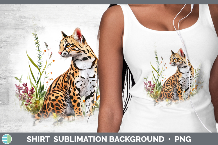 Wild Cats Ocelot Shirt Sublimation Sublimation Background De