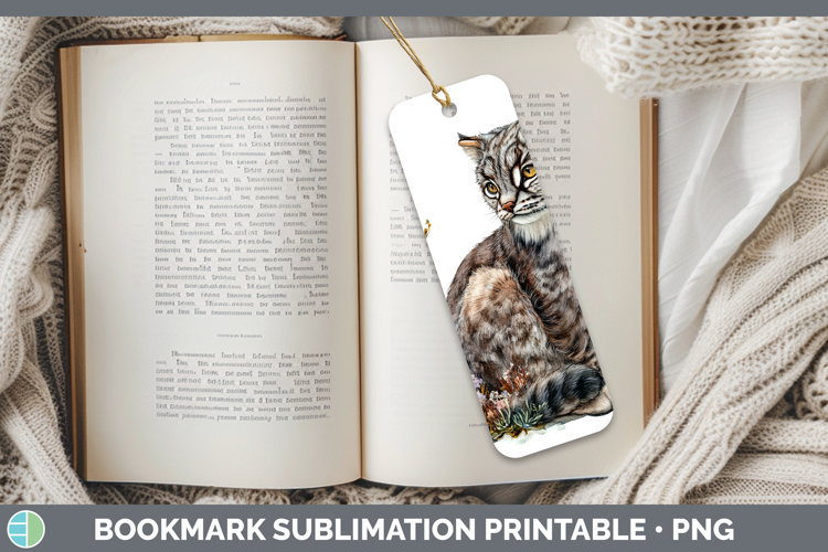 Wild Cats Pallas Bookmark Sublimation Printable Designs