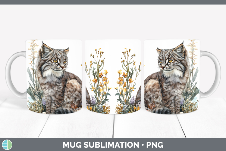 GorgeousWild Cats Mug Wrap design.