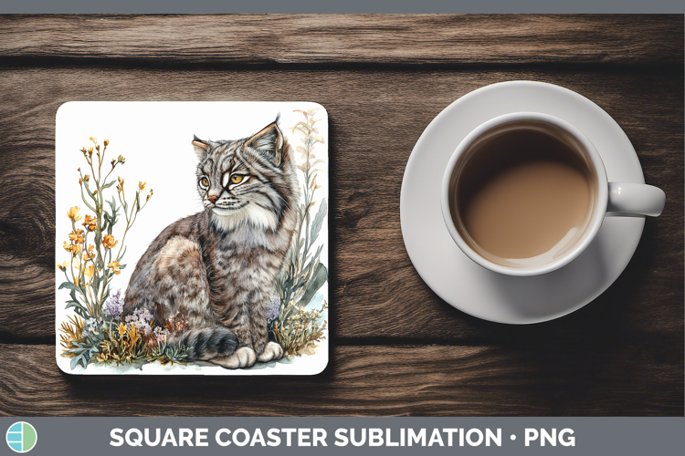 Wild Cats Pallas Square Coaster Sublimation Coaster Designs