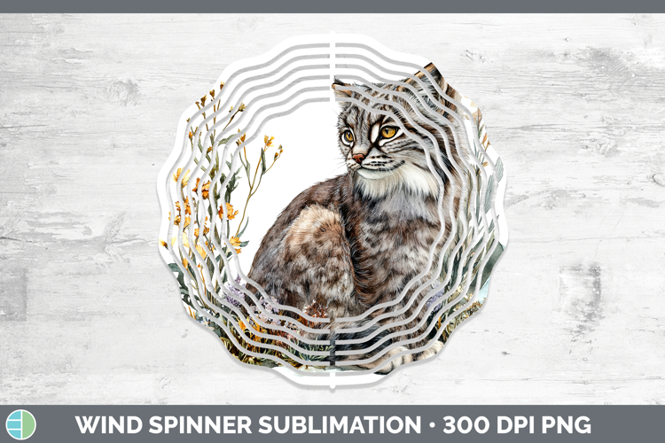 Wild Cats Pallas Wind Spinner Sublimation Spinner Designs