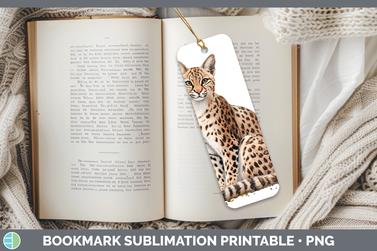 Wild Cats Pampas Bookmark Sublimation Printable Designs