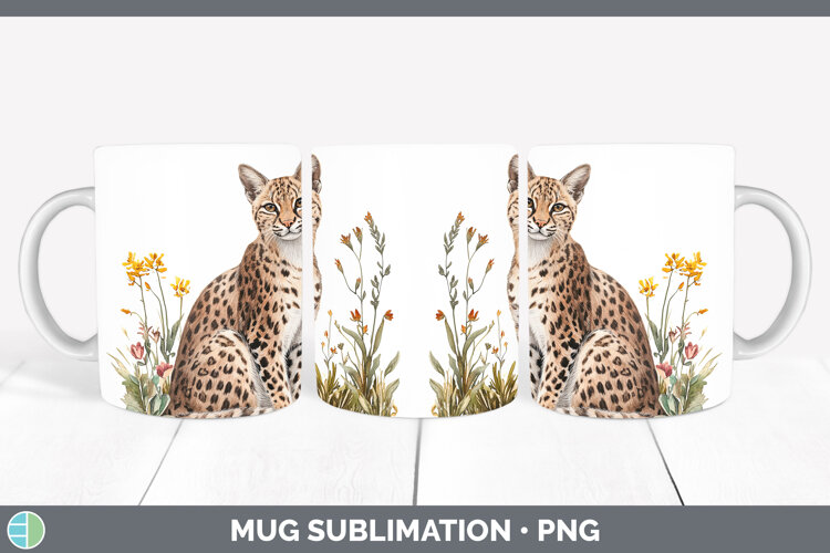 GorgeousWild Cats Mug Wrap design.
