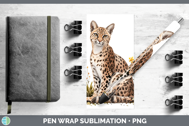 Wild Cats Pampas Pen Wrap Sublimation Pen Designs