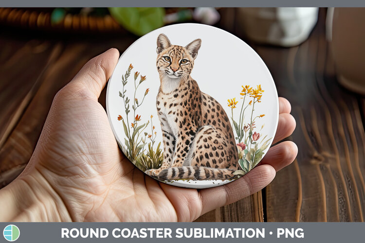 GorgeousWild Cats Round Coaster design.