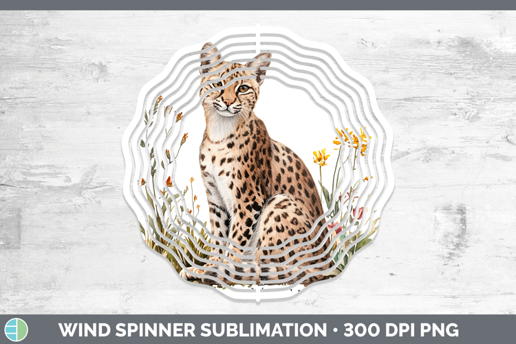 Wild Cats Pampas Wind Spinner Sublimation Spinner Designs
