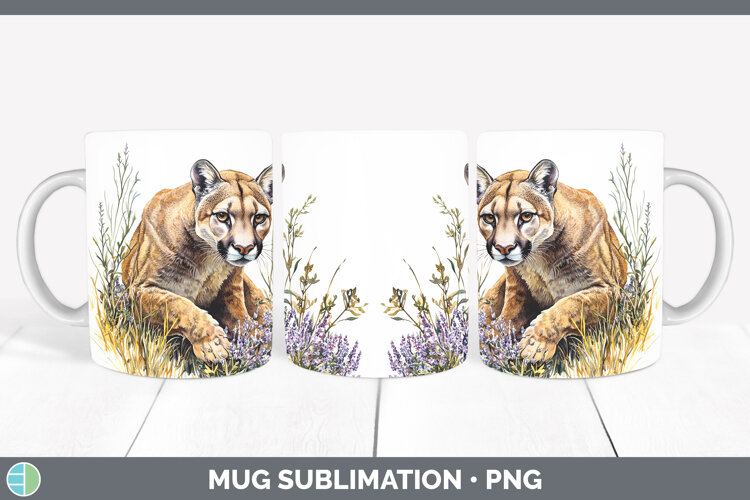 GorgeousWild Cats Mug Wrap design.
