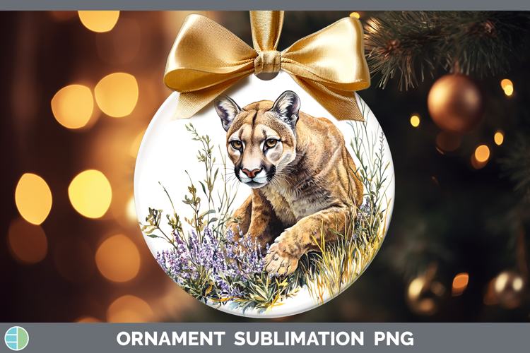 Wild Cats Puma Concolor Ornament Sublimation Bauble Designs