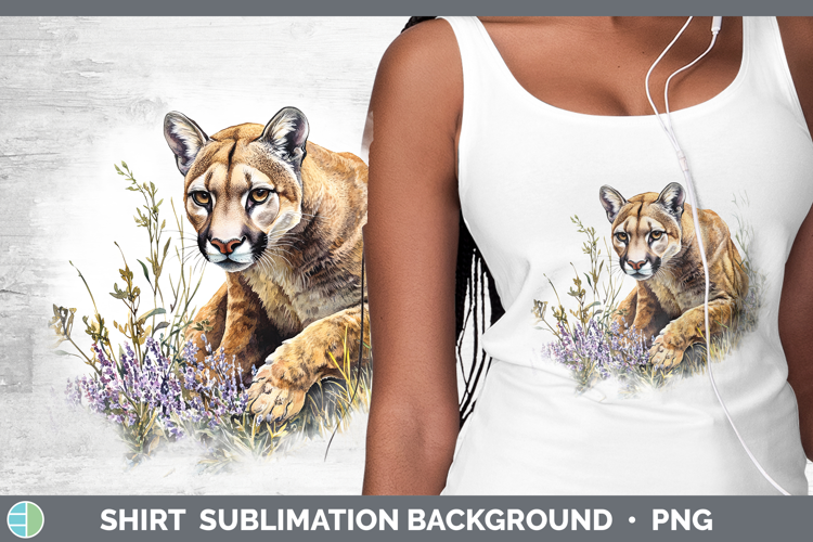 Wild Cats Puma Concolor Shirt Sublimation Sublimation Backgr