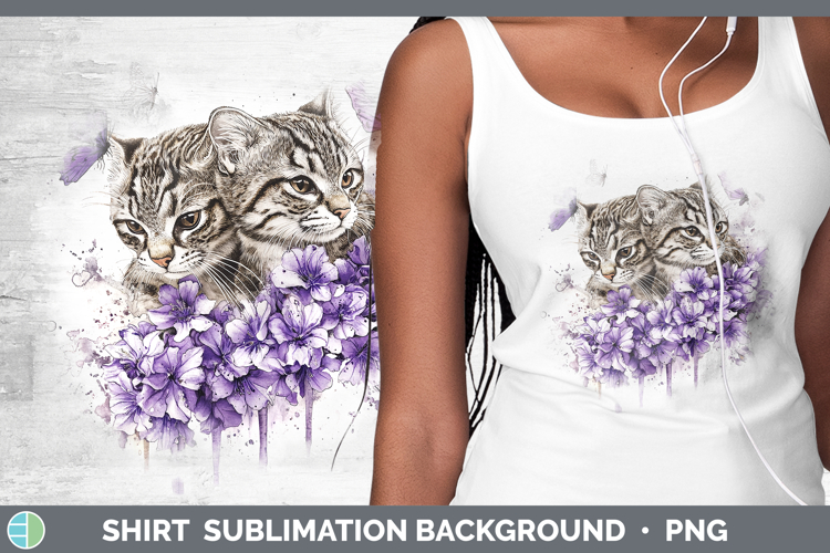 Wild Cats Purple Drips Fishing Cat Shirt Sublimation Sublima