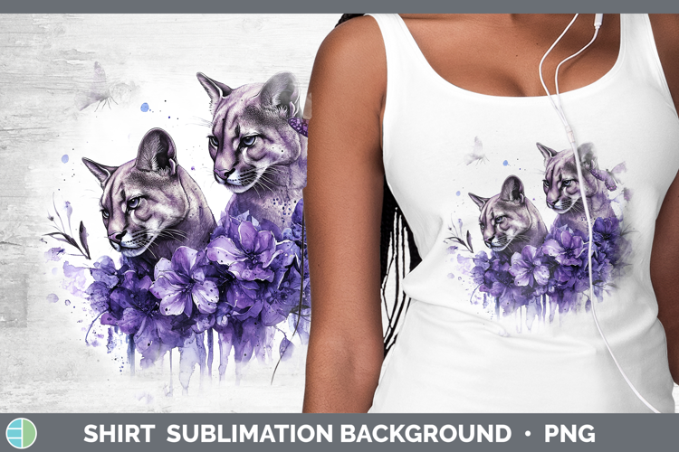 Wild Cats Purple Drips Puma Concolor Shirt Sublimation Subli