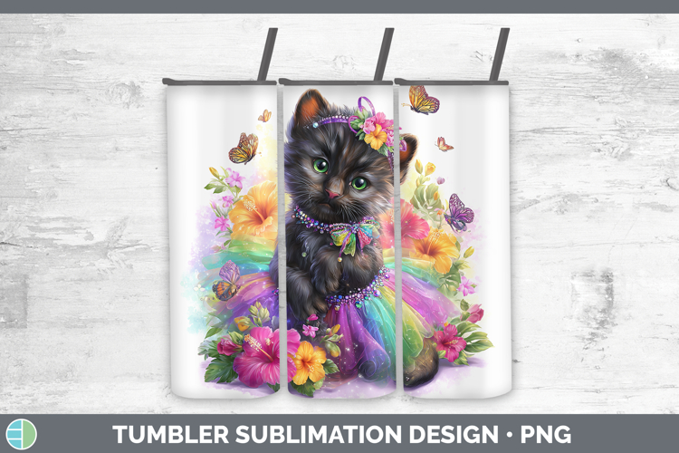 Wild Cats Rainbow Summer Black Panther Tumbler Sublimation 2