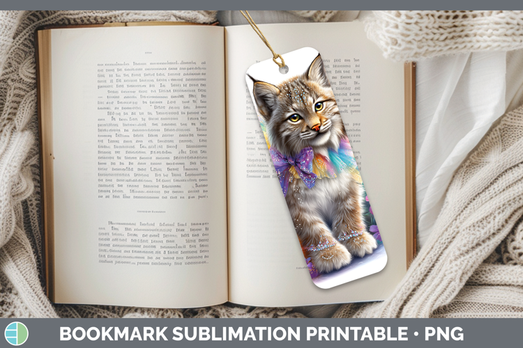 Wild Cats Rainbow Summer Canada Lynx Bookmark Sublimation Pr