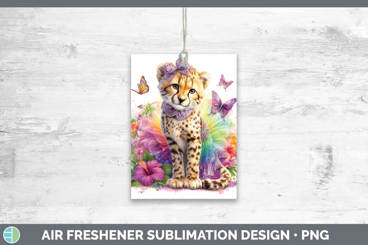 Wild Cats Rainbow Summer Cheetah Air Freshener Sublimation C