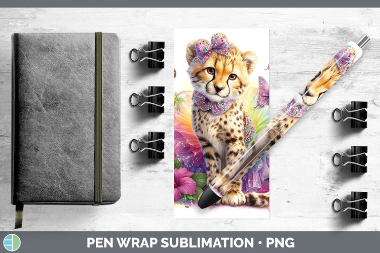 GorgeousWild Cats Rainbow Summer Pen Wrap design.
