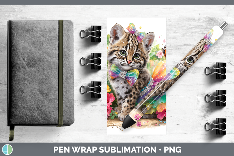 Wild Cats Rainbow Summer Geoffroys Cat Pen Wrap Sublimation