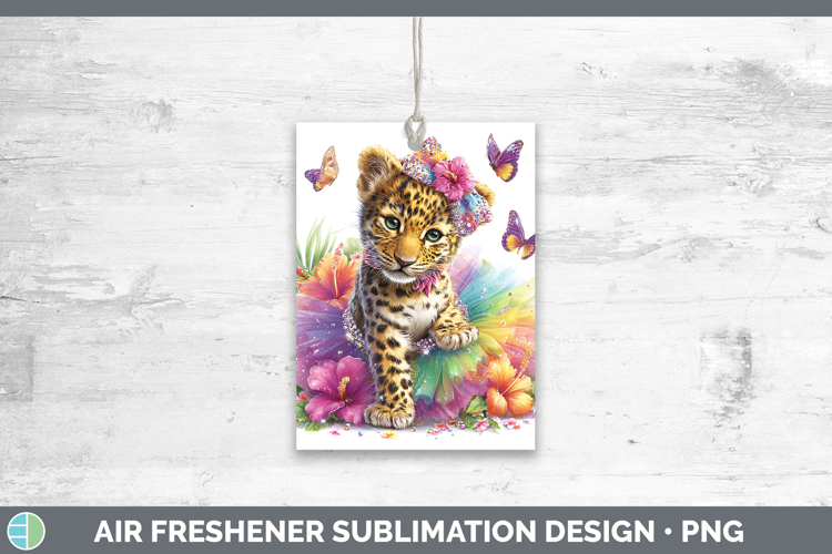 Wild Cats Rainbow Summer Jaguar Air Freshener Sublimation Ca