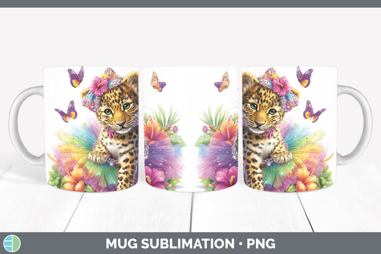 GorgeousWild Cats Rainbow Summer Mug Wrap design.