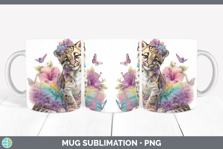 GorgeousWild Cats Rainbow Summer Mug Wrap design.