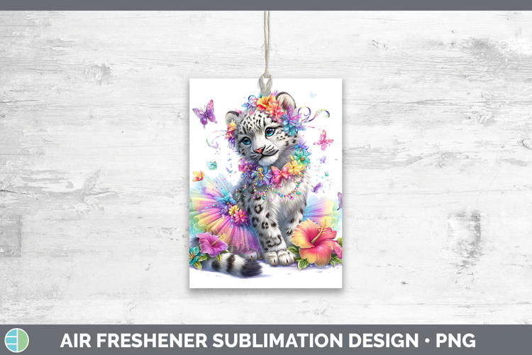 Wild Cats Rainbow Summer Leopard Snow Air Freshener Sublimat