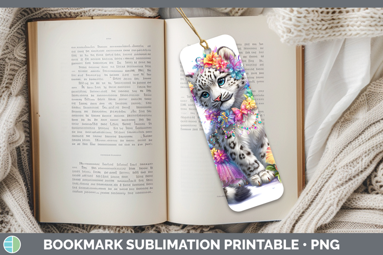Wild Cats Rainbow Summer Leopard Snow Bookmark Sublimation P