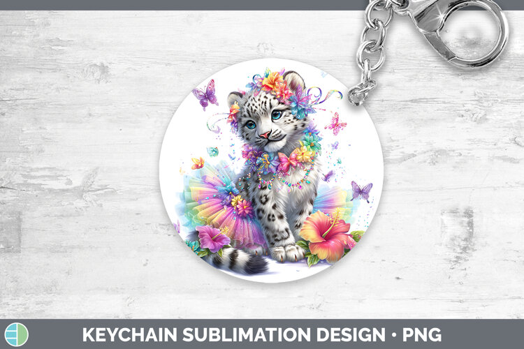 GorgeousWild Cats Rainbow Summer Keychain design.