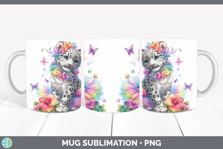 GorgeousWild Cats Rainbow Summer Mug Wrap design.