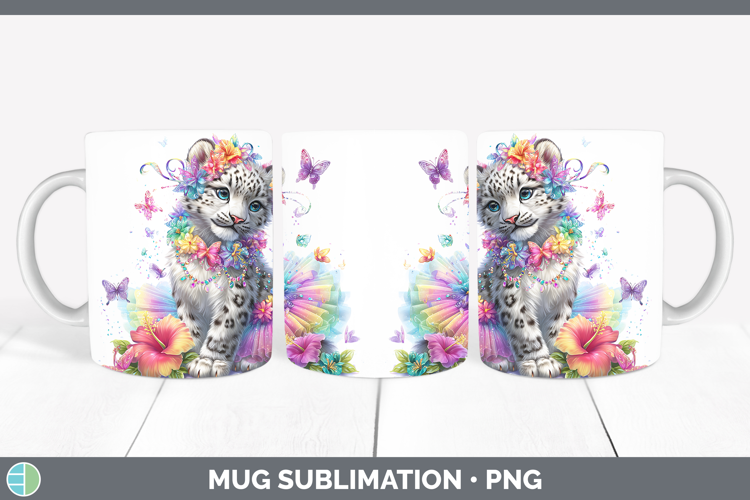 Wild Cats Rainbow Summer Leopard Snow Mug Wrap Sublimation C