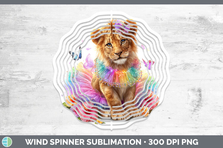 GorgeousWild Cats Rainbow Summer Wind Spinner design.