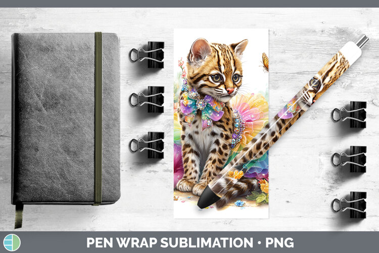 GorgeousWild Cats Rainbow Summer Pen Wrap design.