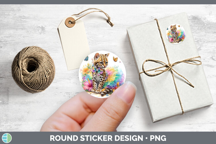 GorgeousWild Cats Rainbow Summer Stickers design.