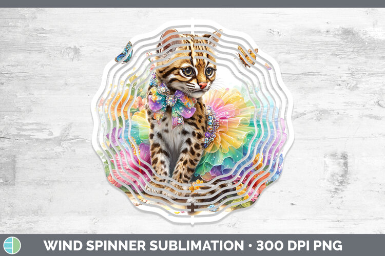 GorgeousWild Cats Rainbow Summer Wind Spinner design.