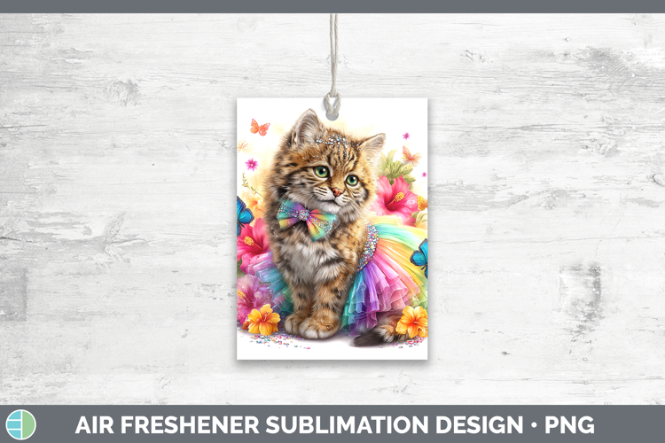 Wild Cats Rainbow Summer Pampas Cat Air Freshener Sublimatio